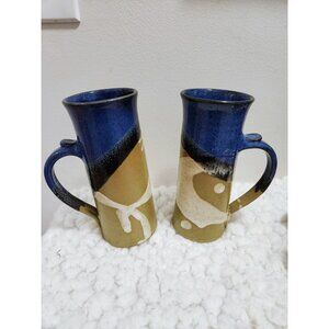Signed Hand Thrown Pottery Mugs Darrel Hancock Canadian